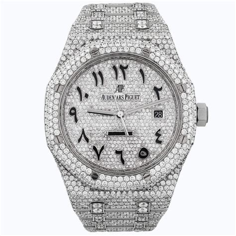 buy iced out audemars piguet|audemars piguet arabic dial.